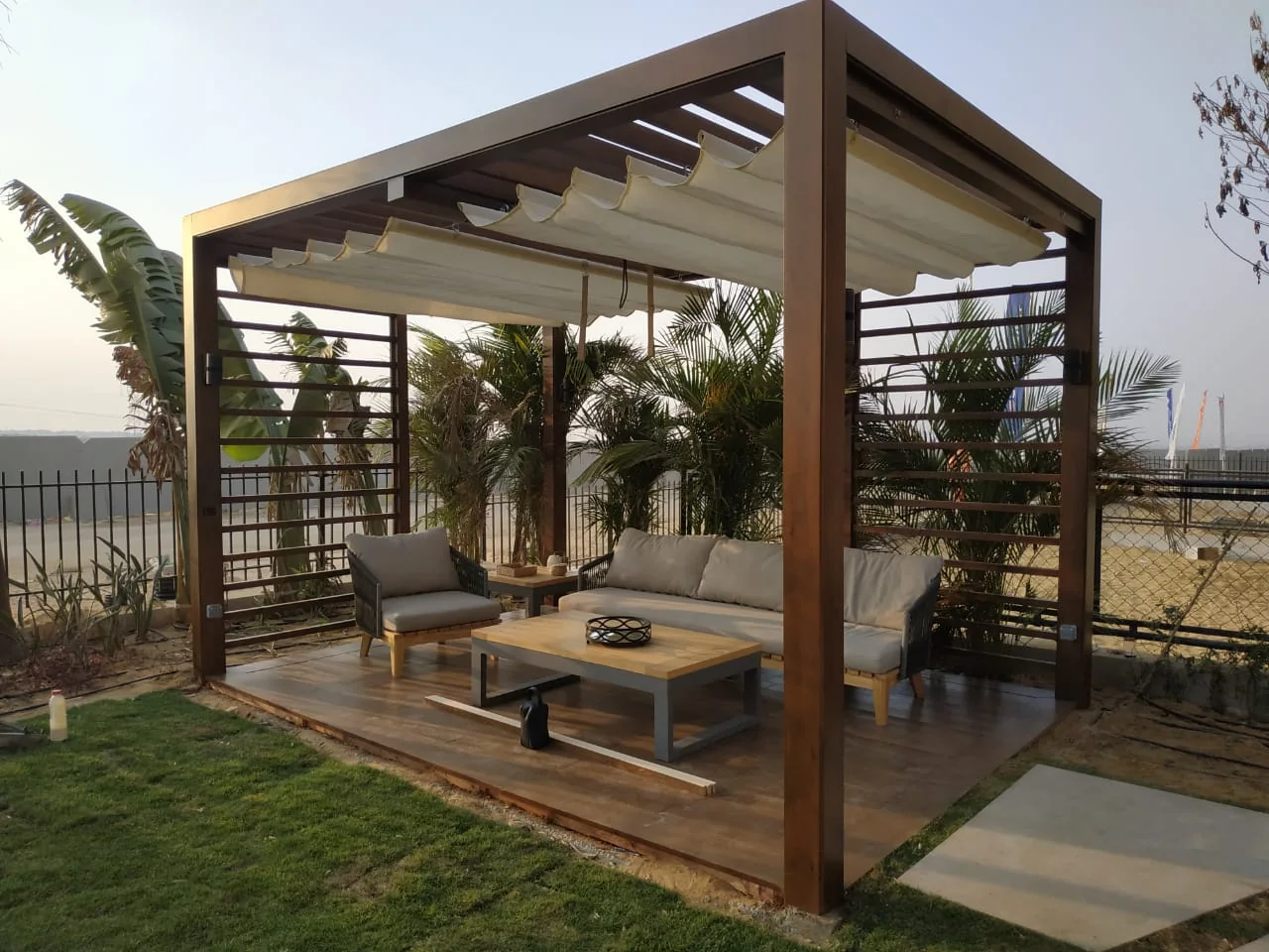 Wooden pergola